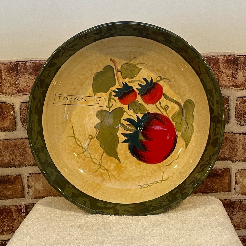Certified International Susan Winget Siena Large 13" Tomato Design Serving Bowl